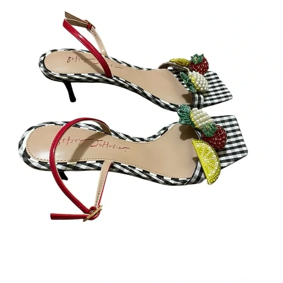 Betsey Johnson Women's Colson Fruit Kitten-Heel Dress Sandals- NWOB Size 7 - Picture 4 of 6